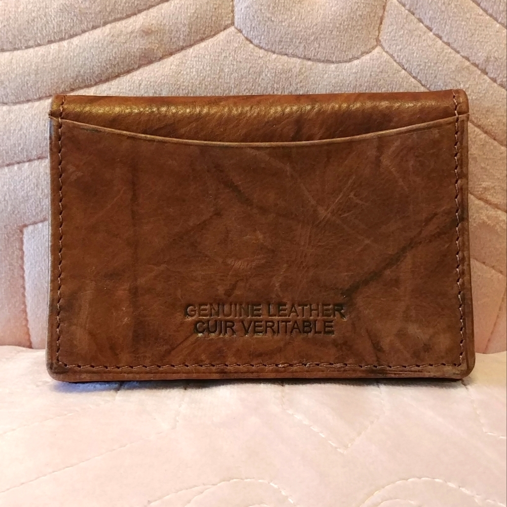 Leather Card Wallet w. RFID Protection